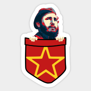 Fidel Castro Socialism Chest Pocket Sticker